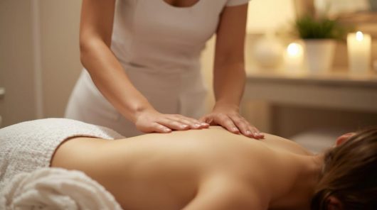 can you create an image of a person massaging a client for lymphatic massage can you create an image of a person massaging a client for lymphatic massage